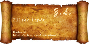 Zilzer Lipót névjegykártya